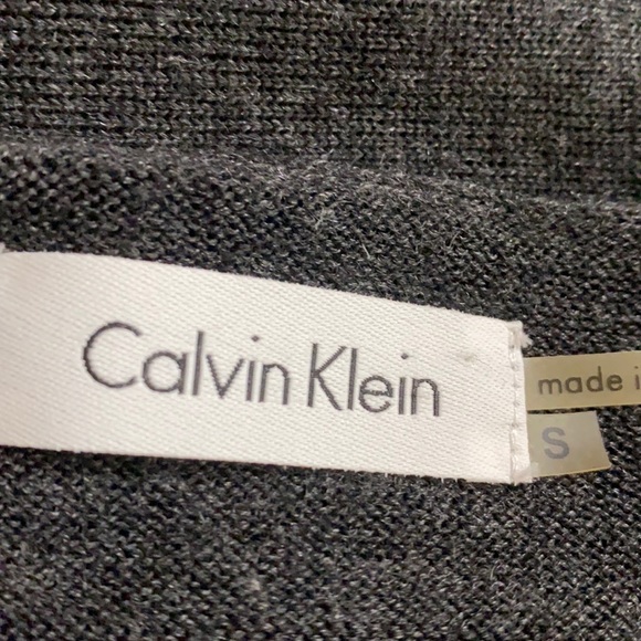 Calvin Klein gray wool blend open front sweater with rhinestones - Picture 8 of 9